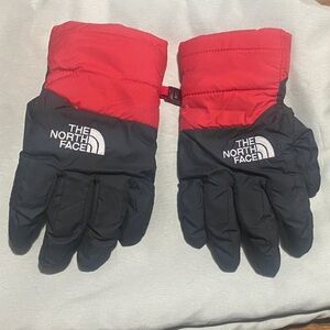 The North Face Black and Red Insulated Gloves
